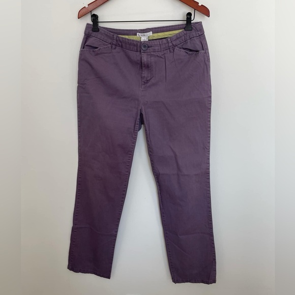 Cleo Straight leg Purple pants size 10 - Picture 2 of 7